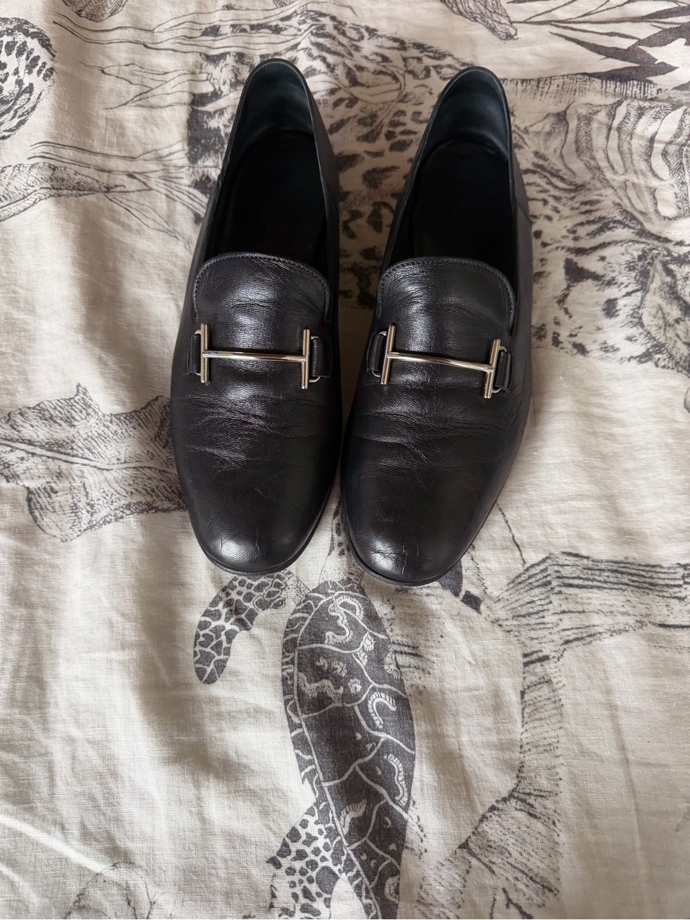 Hermes - Men's Black Leather Bit Loafers, size 41 eu